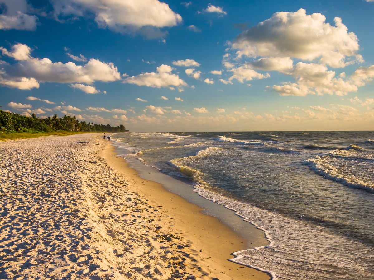Evening light at the beach in Naples, Florida