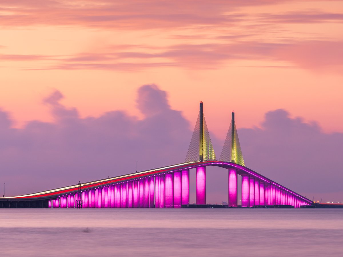 Sunshine Skyway Bridge in St. Petersburg, Florida